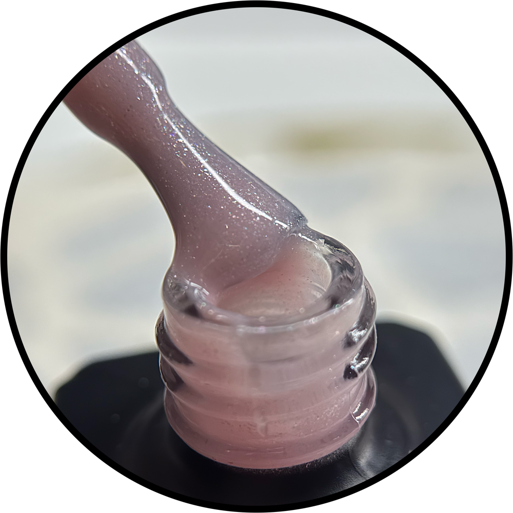 Glitter 02, Rubber Base HEMA&TPO FREE,15 ml