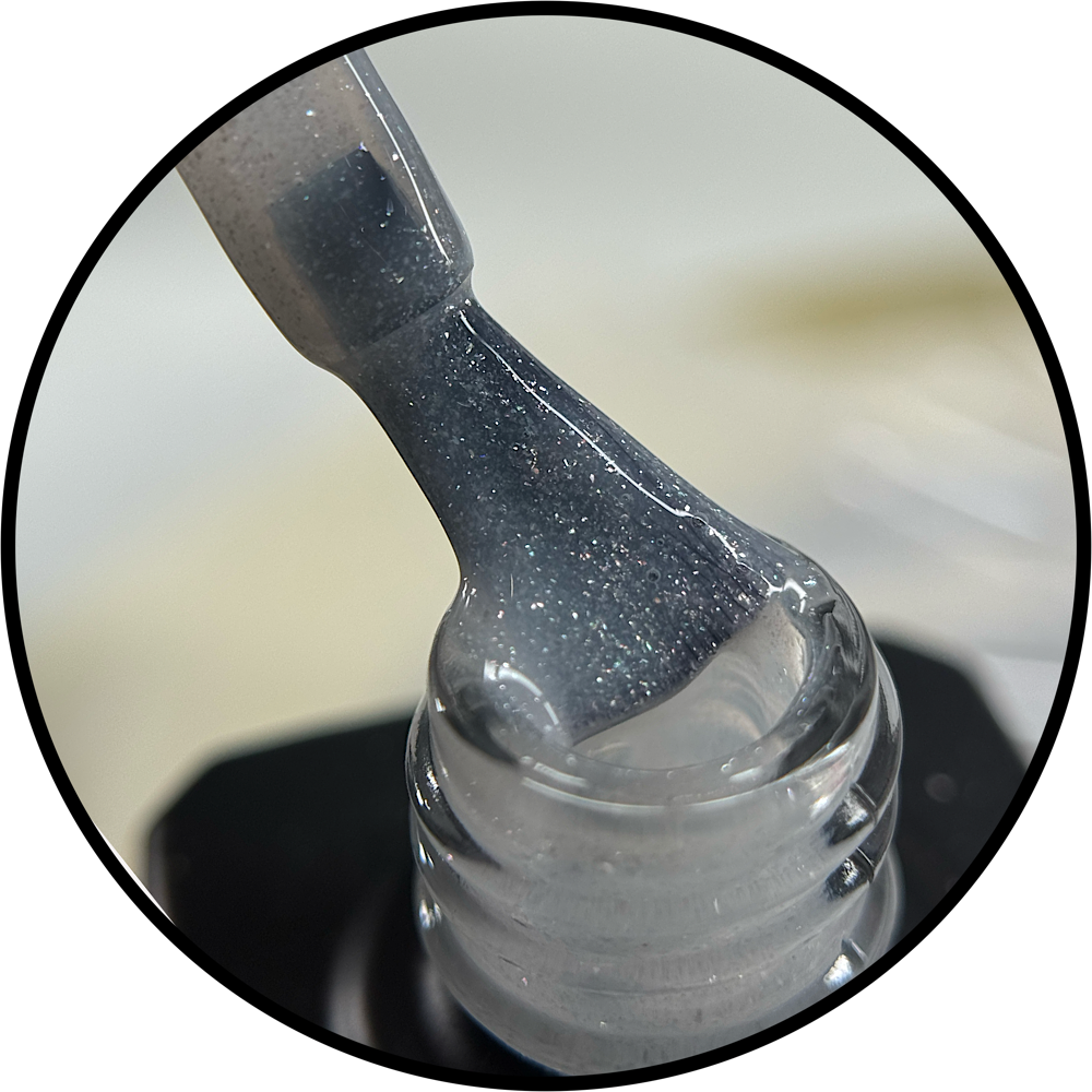 Glitter 01, Rubber Base HEMA&TPO FREE,15 ml