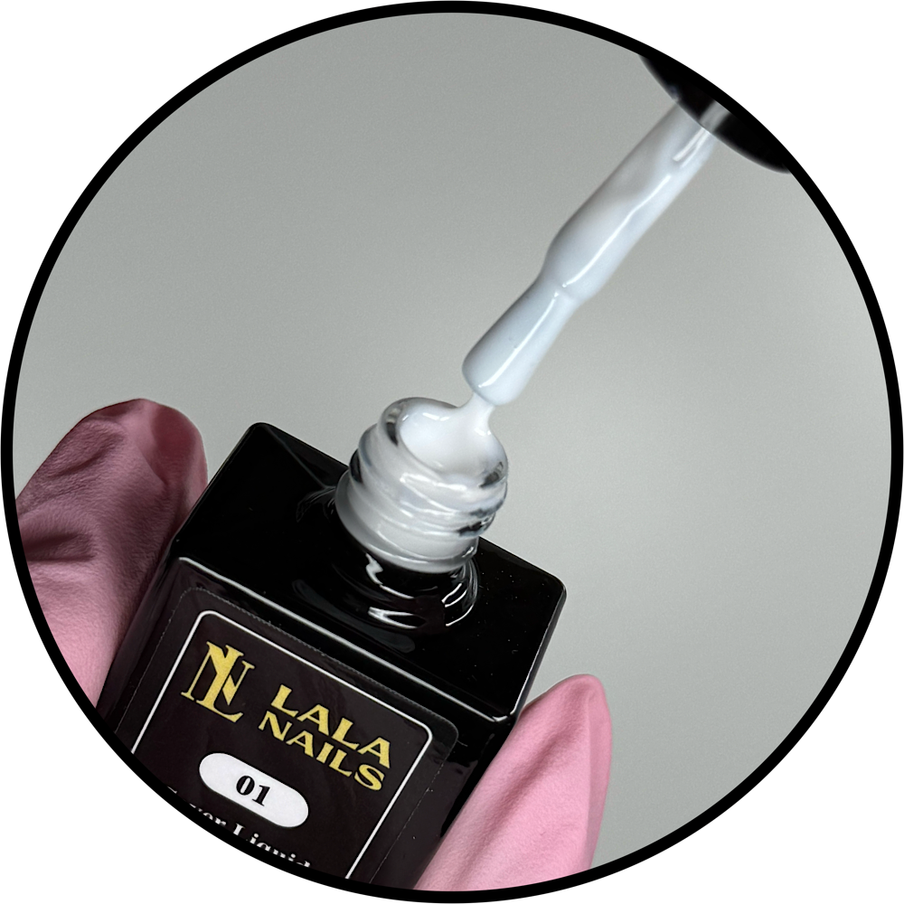 Cover Liquid Builder Gel in Bottle - 01 White - 10 ML (Hema&TPO Free)