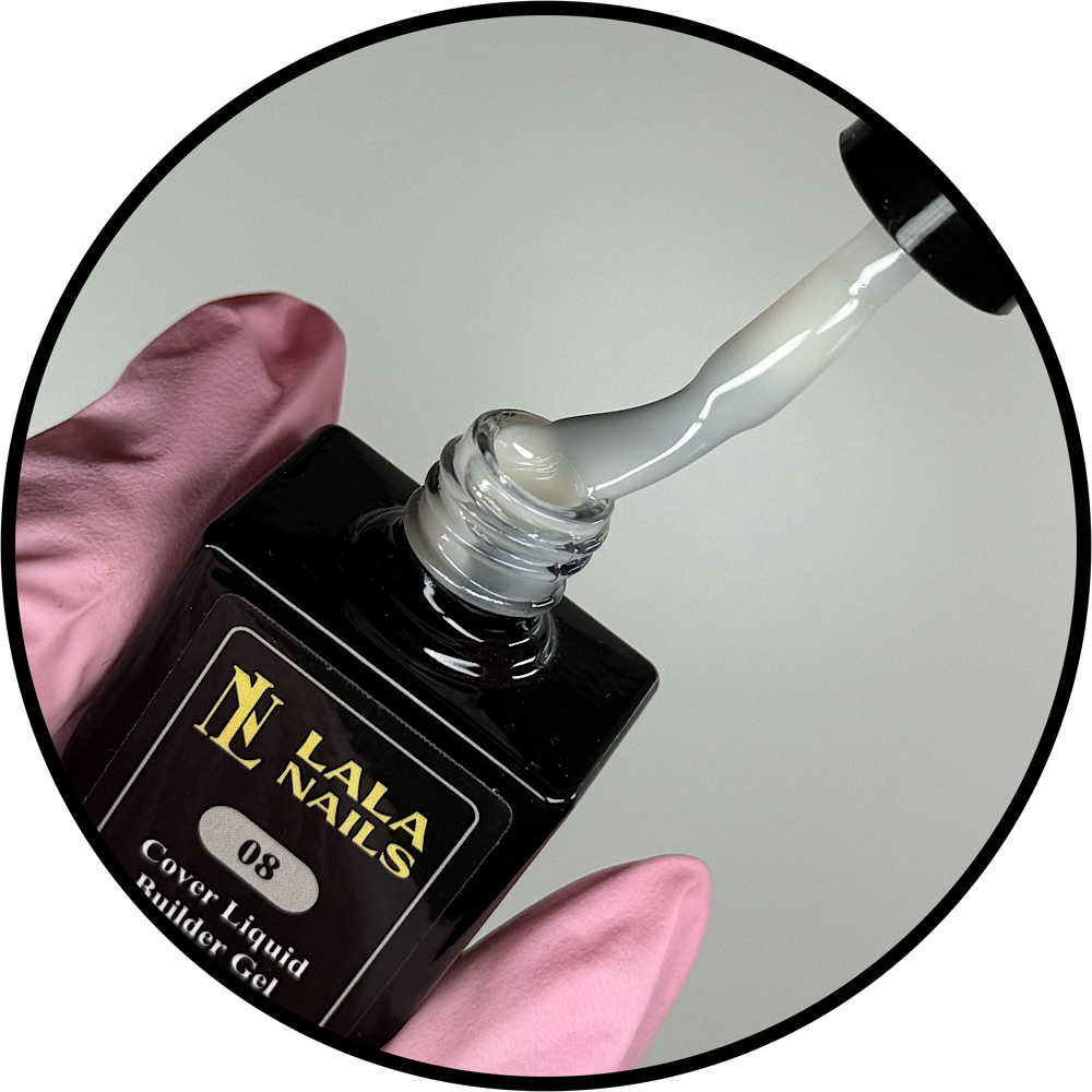 Cover Liquid Builder Gel in Bottle- 08 Milkshake - 10 ML (Hema&TPO Free)