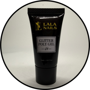 Polygel Glitter 01, 30 gr HEMA-TPO FREE