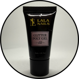Polygel Glitter 02, 30 gr HEMA-TPO FREE
