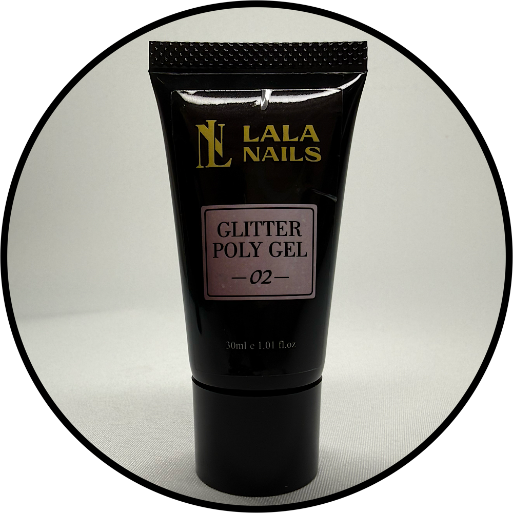 Polygel Glitter 02, 30 gr HEMA-TPO FREE